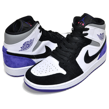 NIKE AIR JORDAN 1 MID SE white/court purple-black 852542-105画像