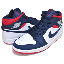 NIKE AIR JORDAN 1 MID SE USA white/university red 852542-104画像