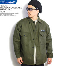 RADIALL FLAGS - REGULAR COLLARED SHIRT L/S -OLIVE- RAD-20AW-SH011画像