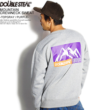 DOUBLE STEAL MOUNTAIN CREWNECK SWEAT -TOPGRAY/PURPLE- 904-14069画像
