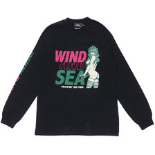 WIND AND SEA &times; HYSTERIC GLAMOUR SEA+HYS L/S TEE BLACK画像