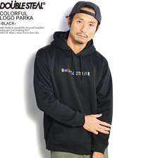 DOUBLE STEAL COLORFUL LOGO PARKA -BLACK- 904-6407画像