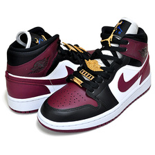 NIKE WMNS AIR JORDAN 1 MID SE black/dark beetroot-white CZ4385-016画像