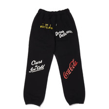 ATMOS LAB COCA-COLA BY ATMOS LAB DRINK DELICIOUS SWEAT PANT BLACK AT20-052-BLK画像