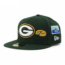 NEW ERA GREEN BAY PACKERS 59FIFTY ICON FITTED CAP GREEN NE60051247画像