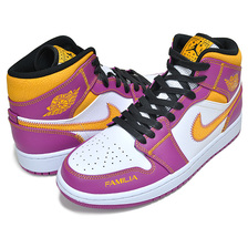 NIKE AIR JORDAN 1 MID DAY OF THE DEAD white/university gold DC0350-100画像