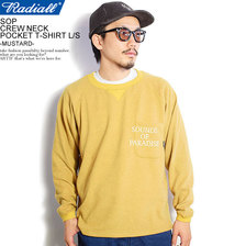 RADIALL SOP - CREW NECK POCKET T-SHIRT L/S -MUSTARD- RAD-20AW-CUT005画像