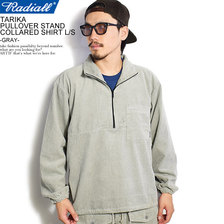 RADIALL TARIKA - PULLOVER STAND COLLARED SHIRT L/S -GRAY- RAD-20AW-SH007画像