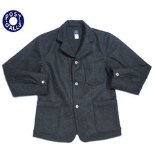POST OVERALLS 3101 WOOL MELTON OK RIDER2 JACKET dark charcoal heather画像