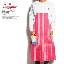 COOKMAN LONG APRON STRIPE -PINK- 233-91908画像