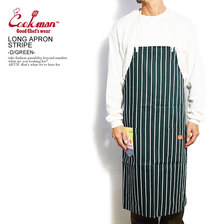 COOKMAN LONG APRON STRIPE -D/GREEN- 233-91909画像