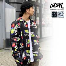 LEFLAH HAND PATTERN OPEN COLLAR LIGHT JACKET画像