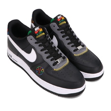 NIKE AIR FORCE 1 '07 LV8 BLACK/WHITE-DARK GREY-UNIVERSITY GOLD DC1483-001画像