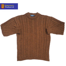 Guernsey Woollens TWISTON CREWNECK SWEATER ginger画像