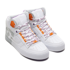 DC SHOES PURE HIGH-TOP WC SE SN WHITE/ORANGE/PURPLE DM206018-XWNP画像
