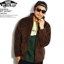 VANS SHERPA ZIP JACKET -BROWN- 120K1110300画像