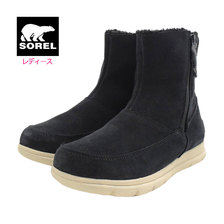 SOREL EXPLORER ZIP Black WOMENS NL3812-010画像