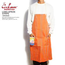 COOKMAN LONG APRON STRIPE -ORANGE- 233-91910画像