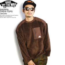 VANS SHERPA CREW TOPS -BROWN- 120K1110400画像