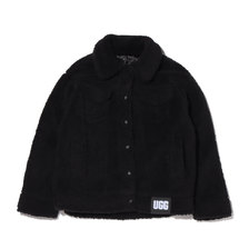 UGG W FRANKIE SHERPA TRUCKER JACKET BLACK 1113951-BLK画像