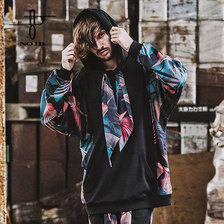 NO ID. BLACK スカーフストリングスドルマンスリーブパーカ 448006-607T画像