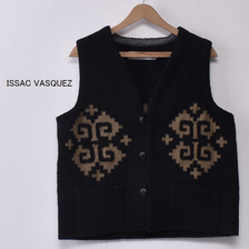 ISAAC VASQUEZ OAXACA RUG VEST BLACK画像