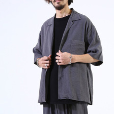 marka OPEN COLLAR SHIRT - silk linen - M21A-05SH02B画像