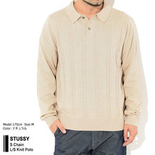 STUSSY S Chain L/S Knit Polo 117082画像