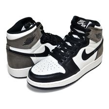 NIKE AIR JORDAN 1 HI OG (GS) sail/black-dark mocha 575441-105画像