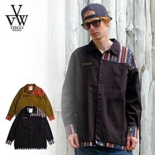 VIRGO Native mix long shirts メンズ シャツ 送料無料 キャンセル不可 VG-SH-228画像