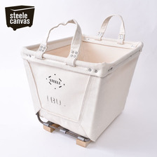 STEELE CANVAS BASKET SQAURE SMALL CARRY BASKET 1BU(CANVAS RIM)画像
