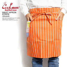 COOKMAN WAIST APRON STRIPE -ORANGE- 233-91925画像