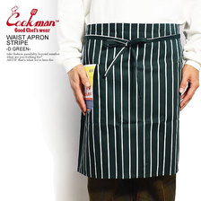 COOKMAN WAIST APRON STRIPE -D/GREEN- 233-91924画像