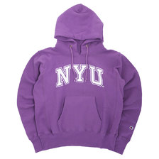Champion MADE IN USA REVERSE WEAVE PULLOVER HOODED SWEAT SHIRT NEW YORK UNIVERSITY C5-S104-265画像