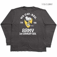 Buzz Rickson's &times; PEANUTS L/S T-SHIRT "1ST CAVALRY DIV." BR68681画像