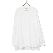 COLINA White Linen Gardeners Shirt Mid 202SH02画像