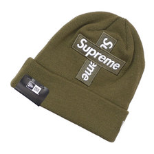 Supreme 20FW New Era Cross Box Logo Beanie LIGHT OLIVE画像