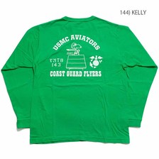 Buzz Rickson's &times; PEANUTS L/S T-SHIRT "USMC AVIATORS" BR68682画像