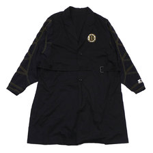 AWESOME BOY &times; Ichiryu made Remake Track Convertible Collar Coat BLACK画像
