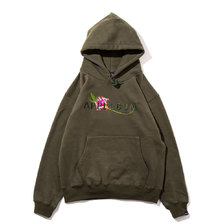 APPLEBUM Flower Logo Sweat Parka OLIVE画像