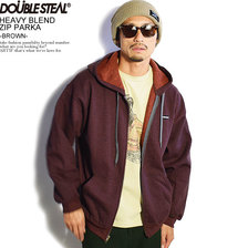 DOUBLE STEAL HEAVY BLEND ZIP PARKA -BROWN- 905-62056画像