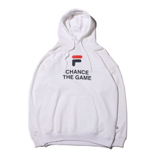 FILA F LOGO PULLOVER HOODIE WHITE FM9559-01画像