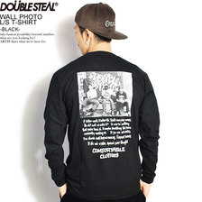 DOUBLE STEAL WALL PHOTO L/S T-SHIRT -BLACK- 906-14106画像