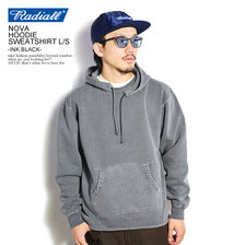 RADIALL NOVA - HOODIE SWEATSHIRT L/S -INK BLACK- RAD-20AW-CUT002画像