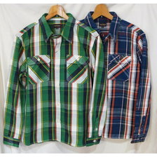 THE FLAT HEAD FN-SNR-002L CHECK WORKFLANNELNEL SHIRT画像