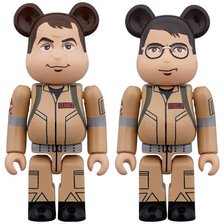 MEDICOM TOY BE@RBRICK GHOSTBUSTERS 100% 2PACK SET Raymond Stantz/Egon Spengler 586274画像