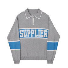 SUPPLIER COLLEGE LOGO KNIT GRAY D1-08107-001画像