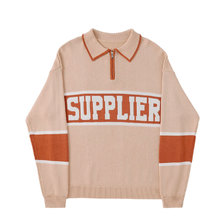 SUPPLIER COLLEGE LOGO KNIT BROWN D1-08107-001画像