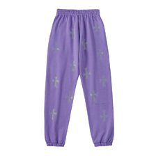 UNKNOWN PURPLE CROSS RHINESTONE JOGGER PURPLE D3-06709-001画像