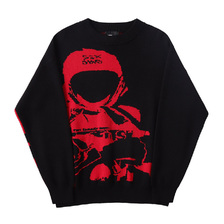 UNKNOWN GANG JACQUARD CREWNECK RED D1-06707-001画像